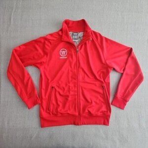Warrior Performance Jacket Men's Size Large Red Full Zip Old Money Long Sleeve